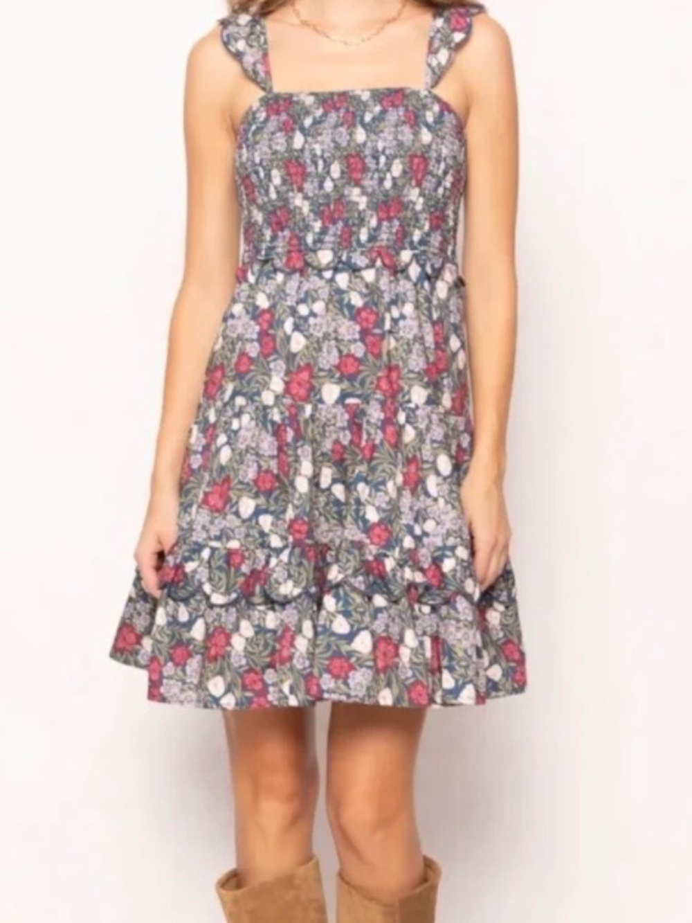 Ivy city blossom dress in navy floral